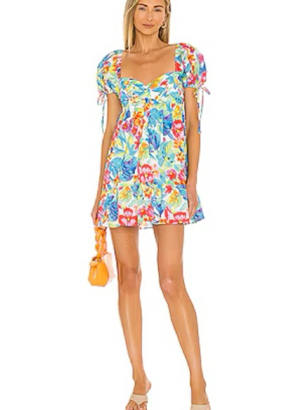 Amanda Uprichard Floral Mini Dress in Bright Multi Colors